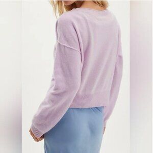 Free People NWT Cashmere Sweater Lavender Crew neck size S